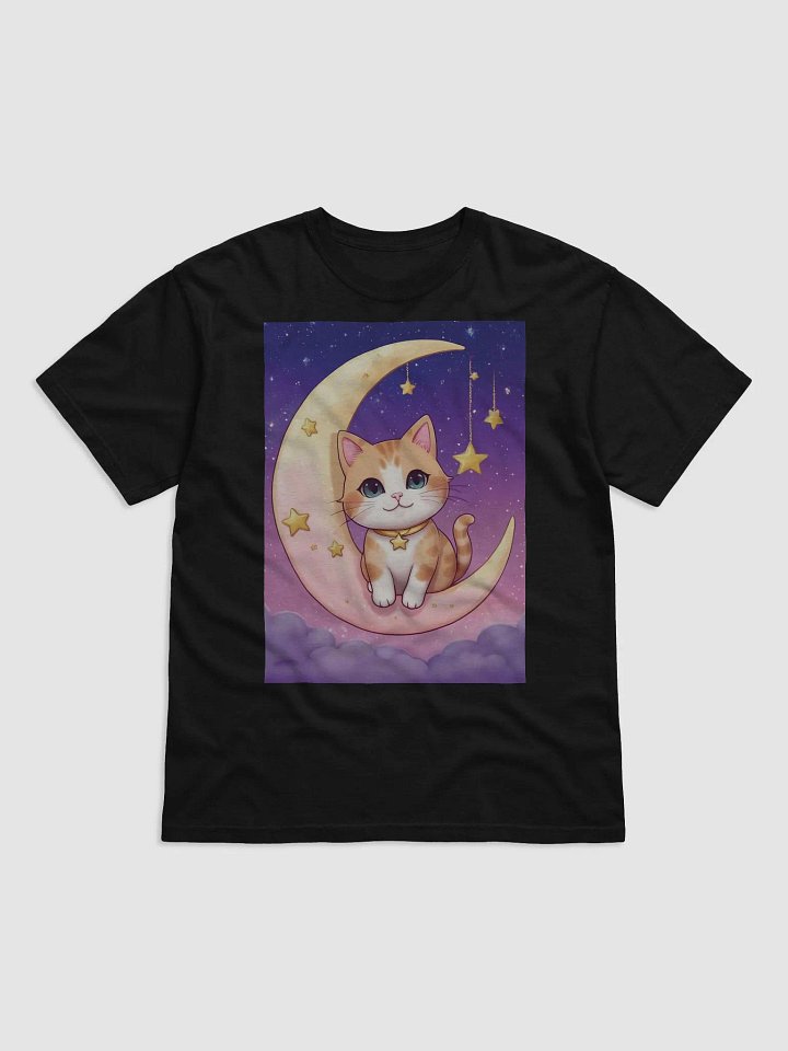 Dreamy Cat on Crescent Moon T-Shirt product image (1)