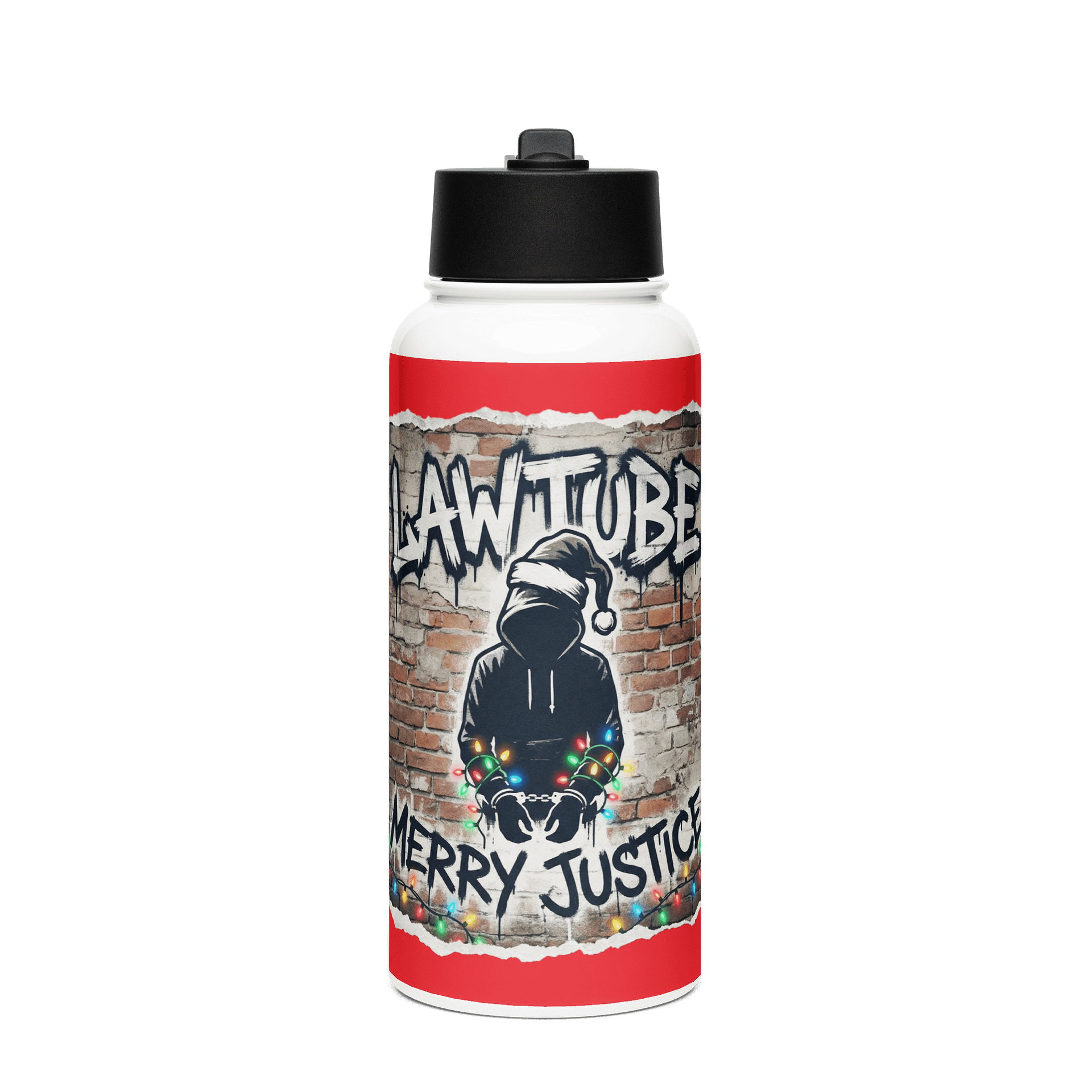 LawTube Merry Justice Stainless Steel Water Bottle with a Straw Lid product image (1)