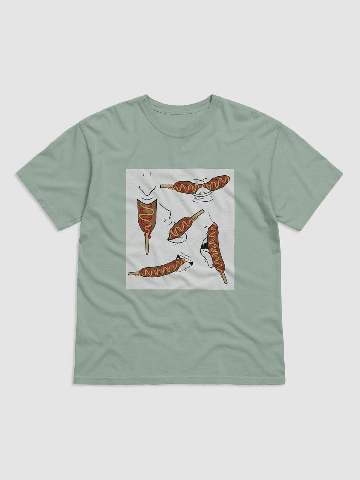 Eating Corn Dog Heavyweight T-Shirt product image (1)