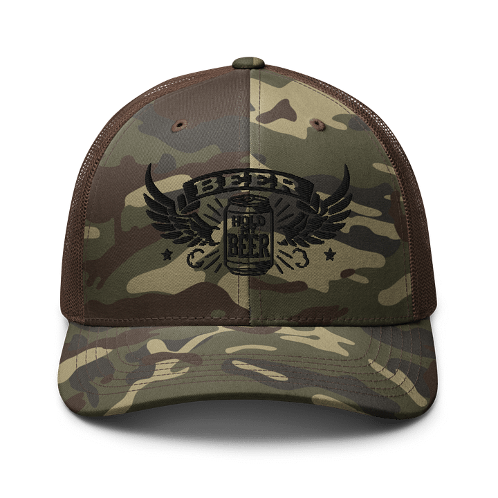 HOLD MY BEER – Camo Trucker Hat product image (1)