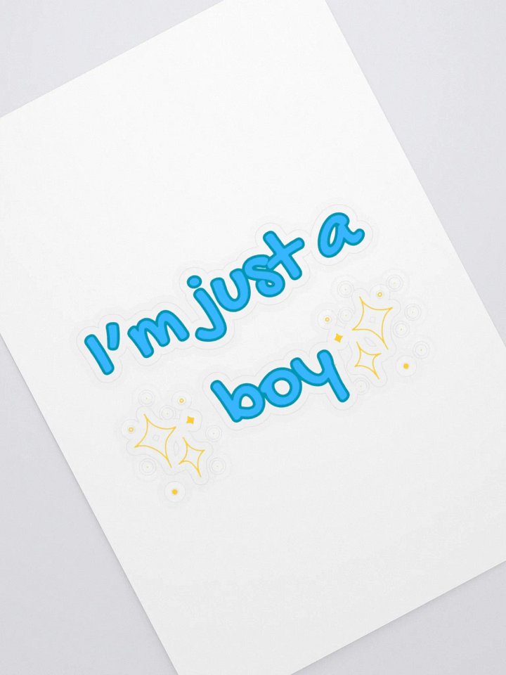 Just a boy sticker product image (1)