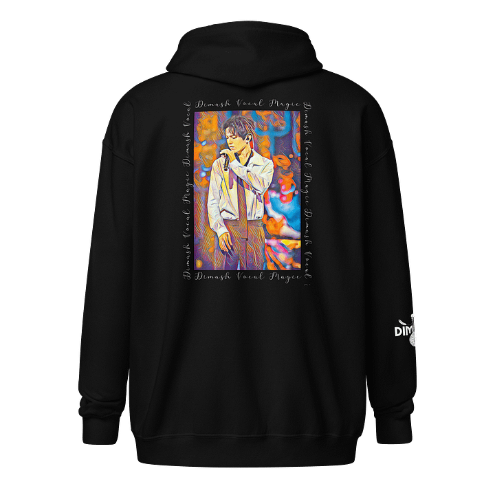 Singer From Kazakhstan Zippered Gildan Unisex Hoodie With Sleeve Design product image (1)