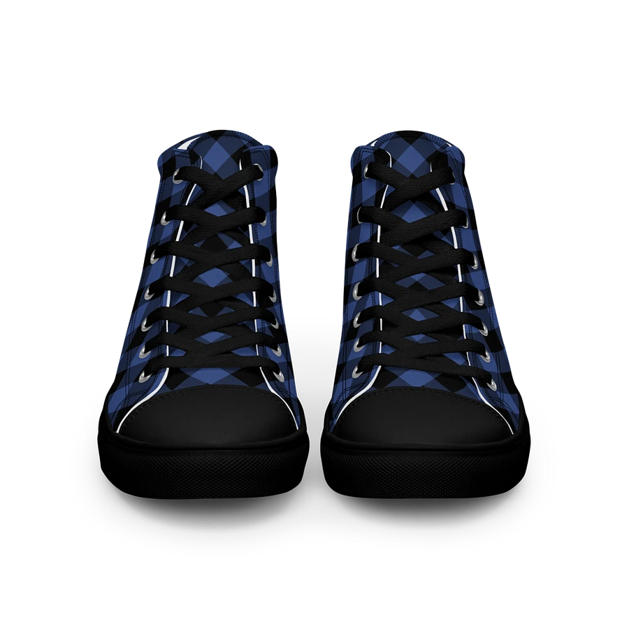 Lapis Blue Buffalo Check Men's High Top Shoes product image (14)