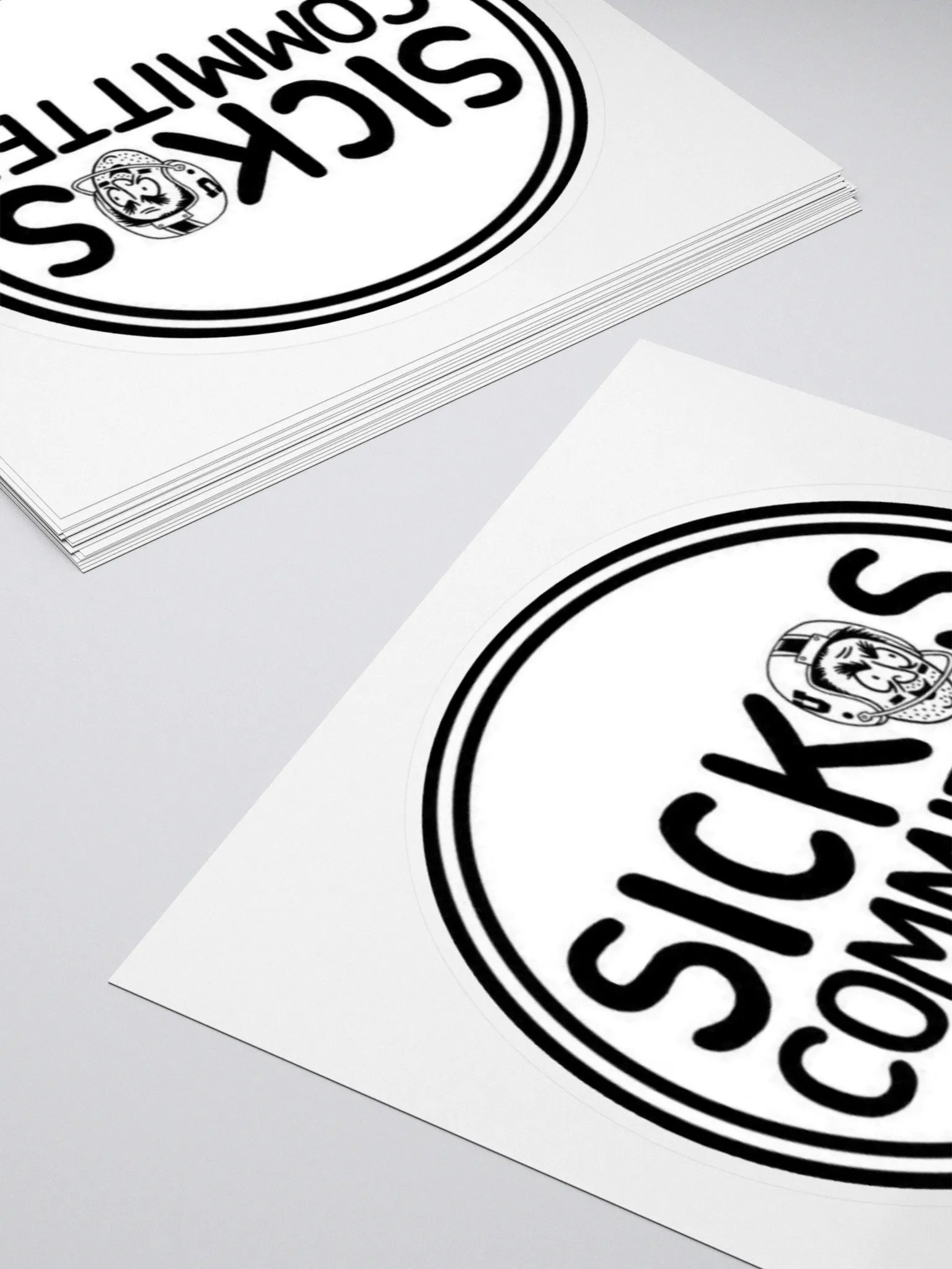 Sickos Committee Circle Logo Sticker with Helmet product image (4)