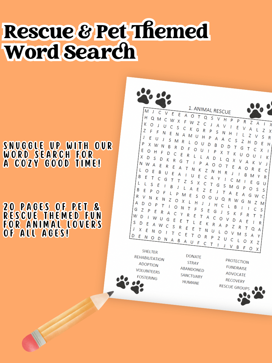 The Purrfect Word Search: Rescue and Pet Themed Word Search product image (2)