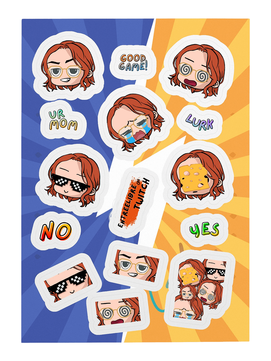 TWITCH EMOTES STICKER SHEET product image (1)