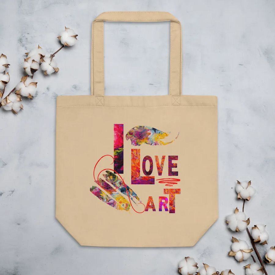 Love Art Eco Tote for art students moms daughters friends art teachers product image (3)
