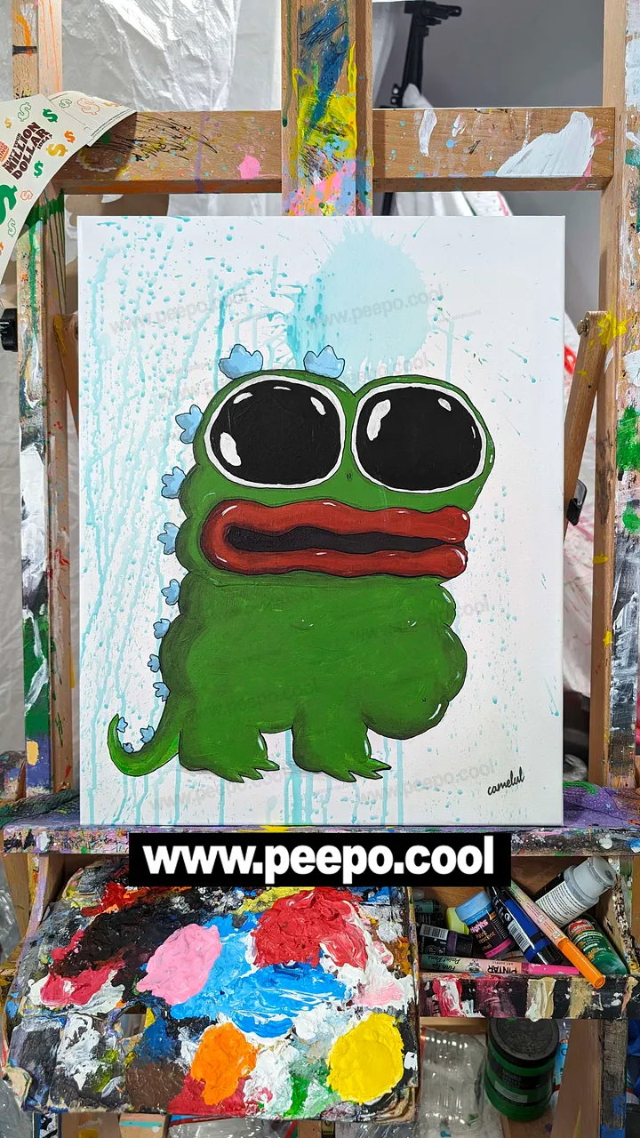 "REPTAR" PEPE PAINTING | ORIGINAL CANVAS product image (1)