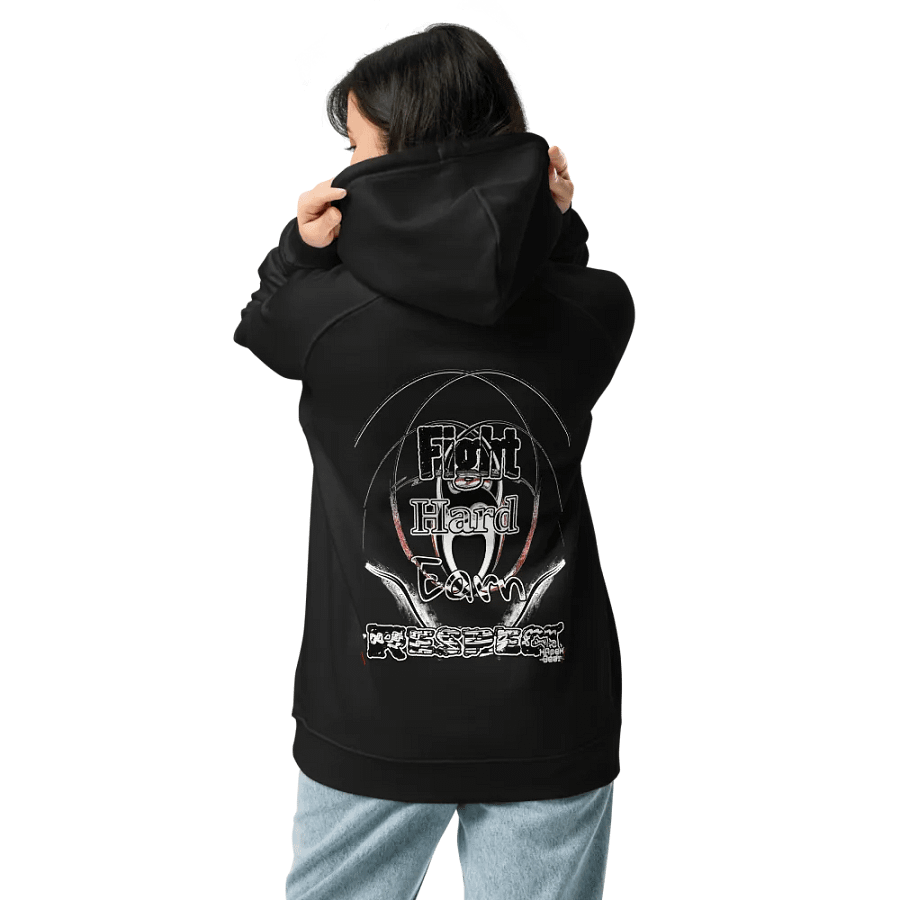 Fight Hard Earn Respect - Unisex Eco Raglan Hoodie product image (11)