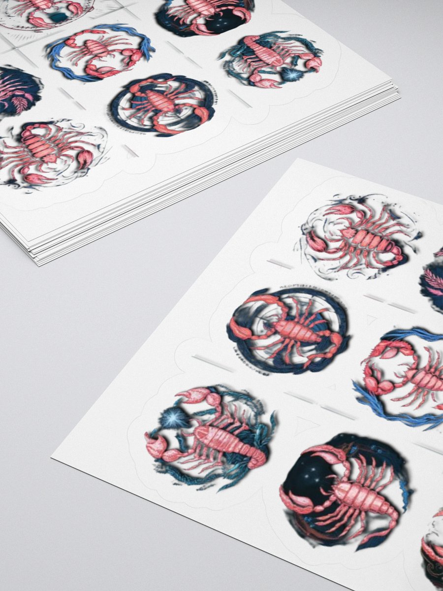 Exclusive Scorpio Zodiac Sticker: Pink Scorpion with Swirling Design - Perfect for Astrology Lovers! product image (11)
