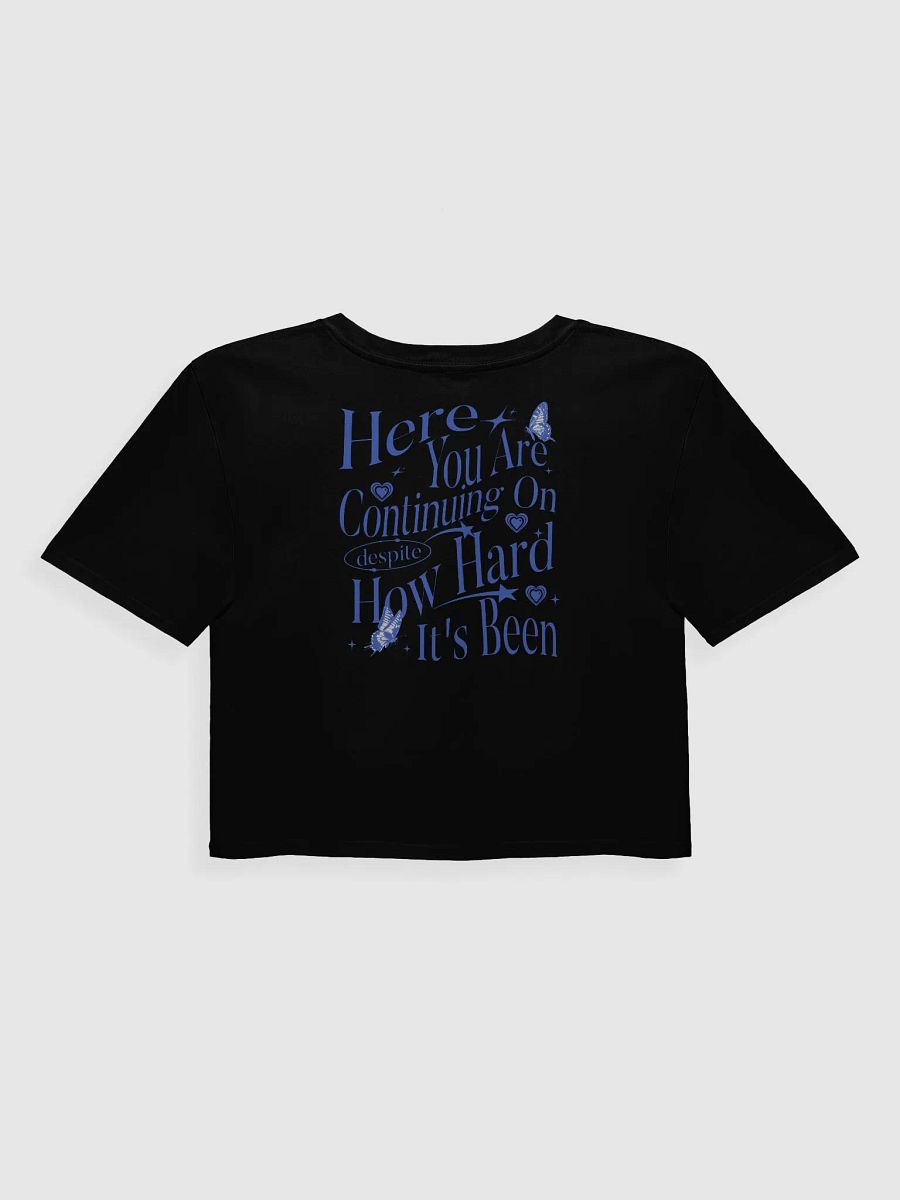 Motivational Blue Typography Crop Tee product image (1)