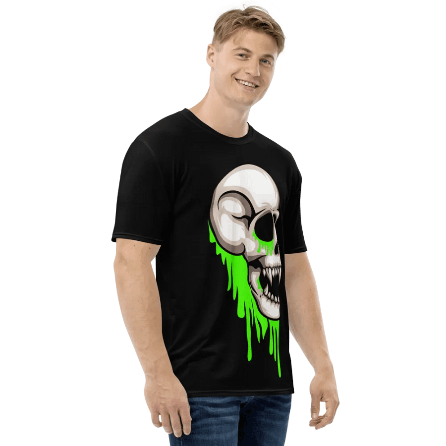 (Silky Feeling) Def-Zombie Skull Shirt - Large Print - Polyester product image (3)
