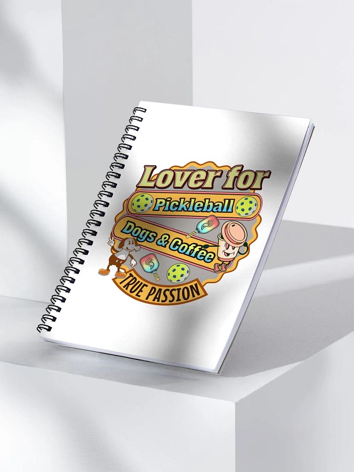 Lover For Pickleball Dogs And Coffee Passionate Notebook product image (2)