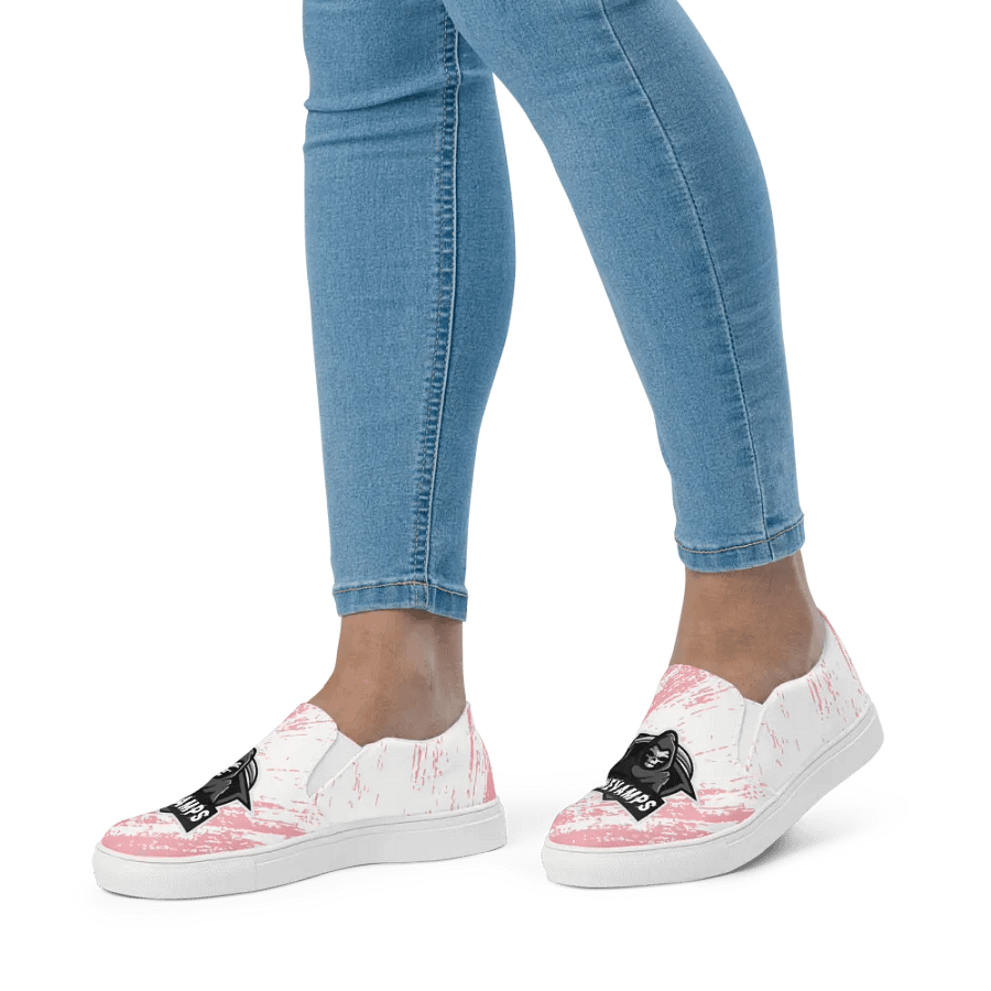 Women's Slip-On Canvas Shoes OneVamps Pink-White product image (7)