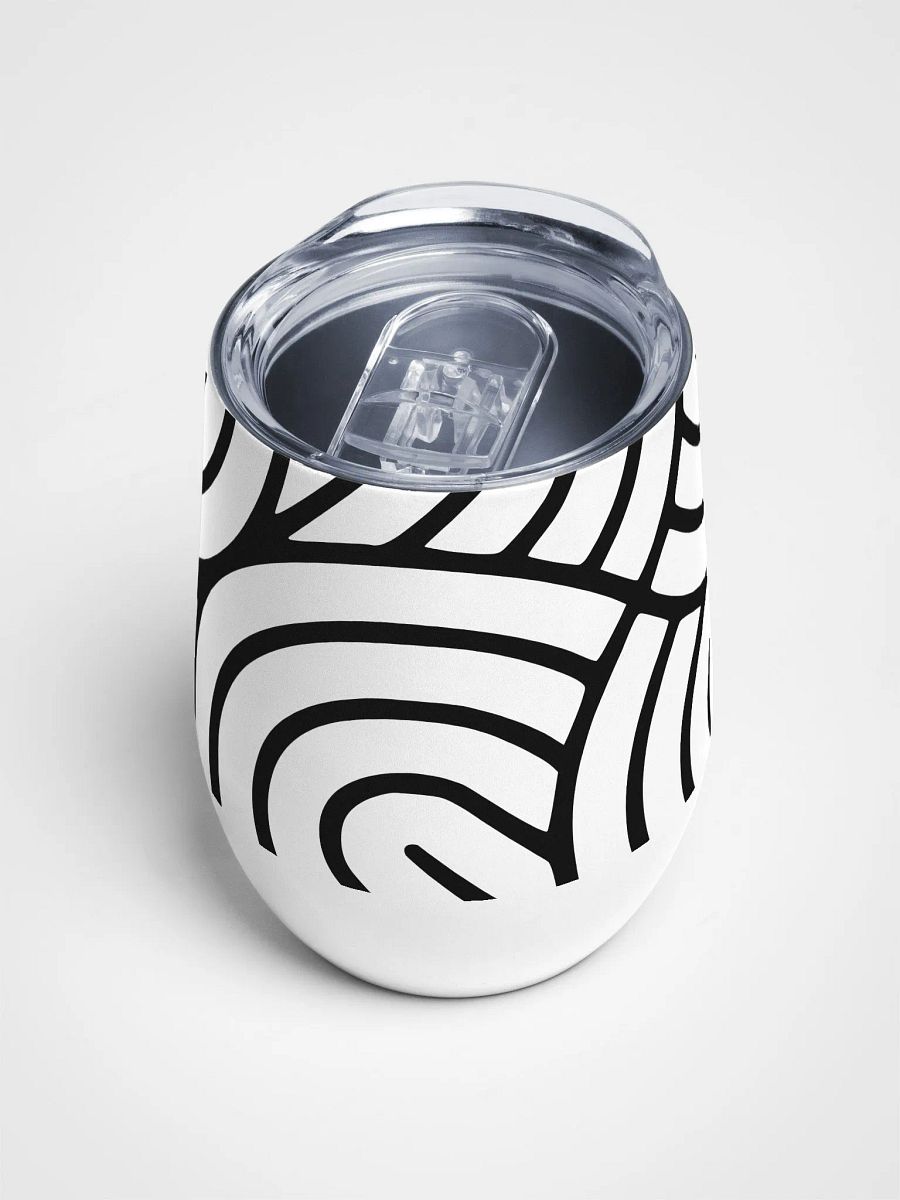 Monochrome Maze Wine 12oz Tumbler product image (1)