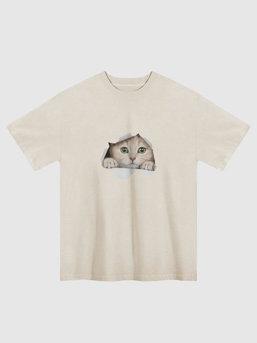 Peekaboo Kitty Oversized Faded T-Shirt product image (1)