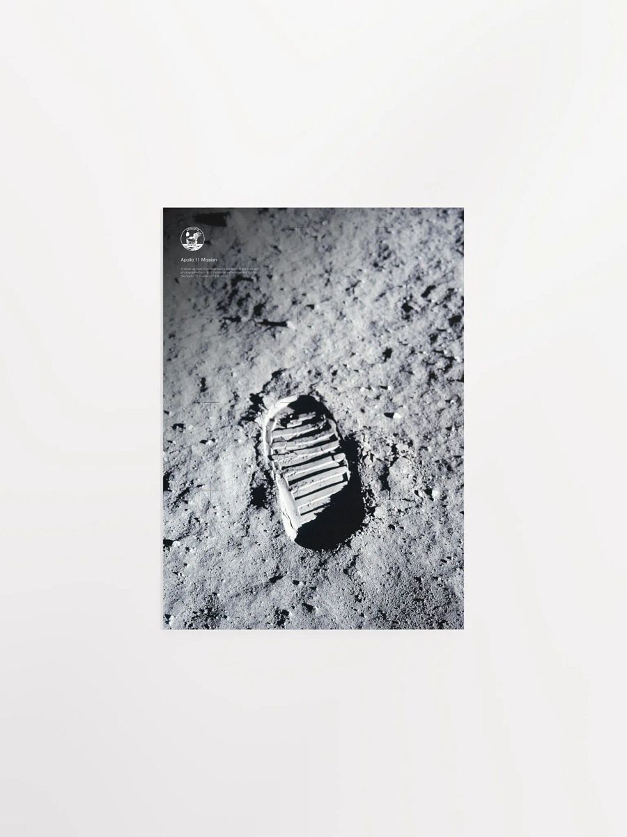 NASA Apollo 11: Moon footprint, 1969 — space poster, space art, photo poster, NASA print, space wall decor product image (7)