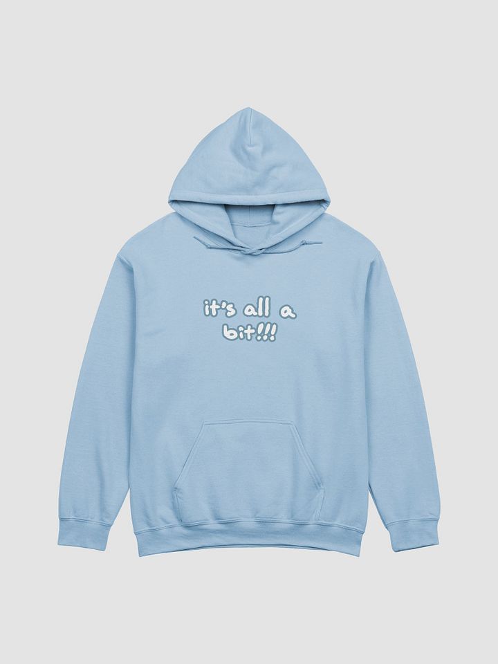 “It’s all a bit!!!” (lined design, #709AAF) classic hoodie product image (32)