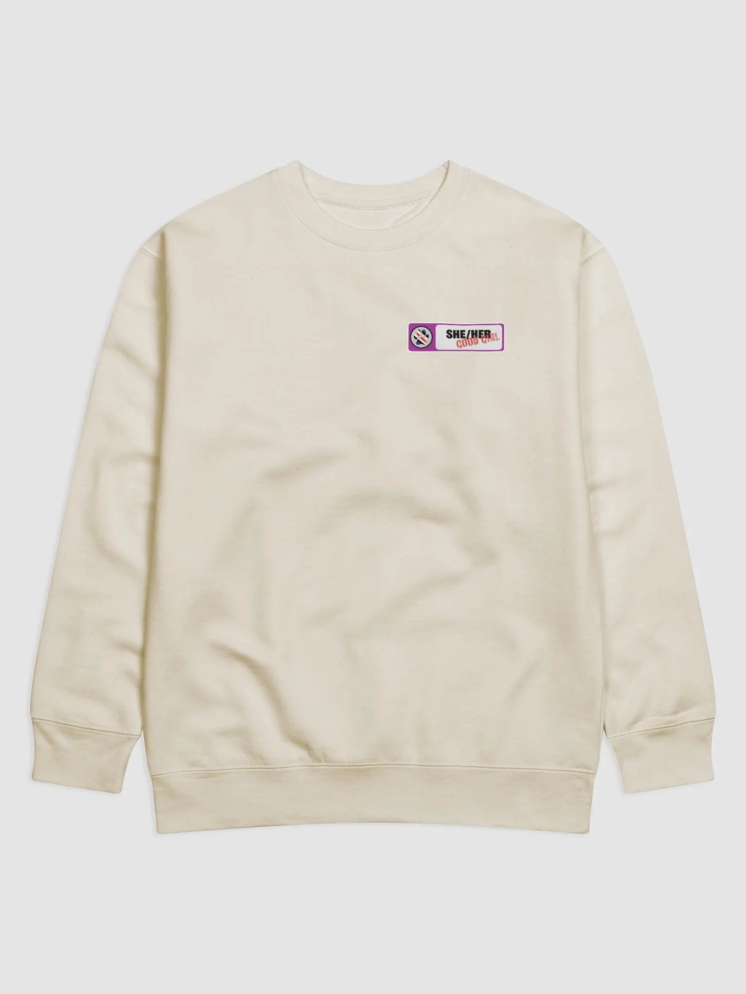 She/Her Good Girl Nametag Sweatshirt product image (1)