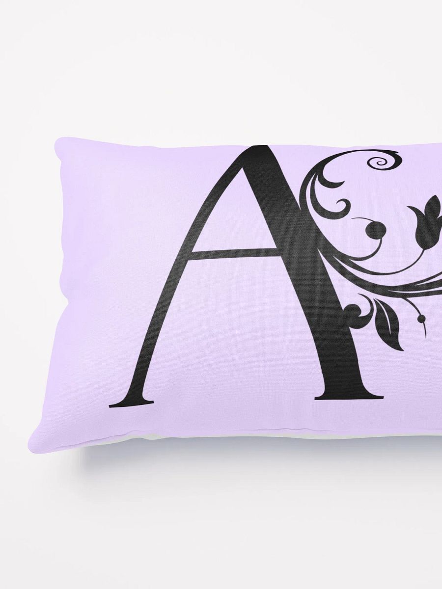 Letter A Lavender Throw Pillow product image (8)