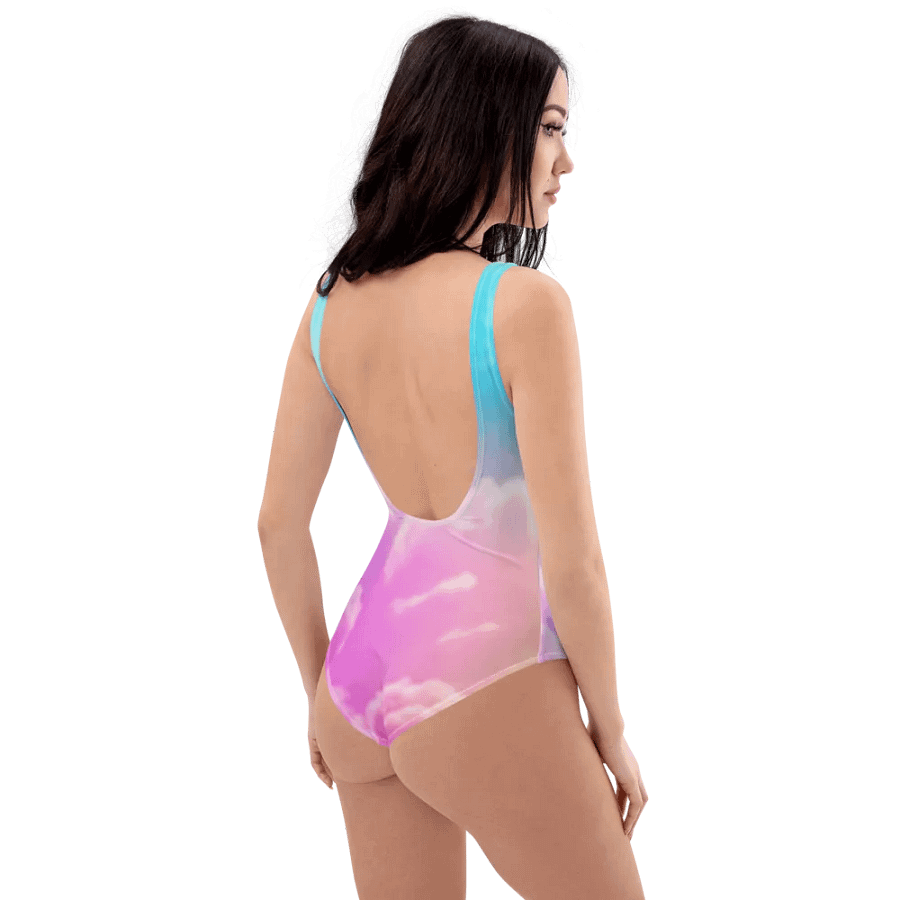 Blur Cloud Rainbow Design one piece Swimsuit - V7 product image (3)