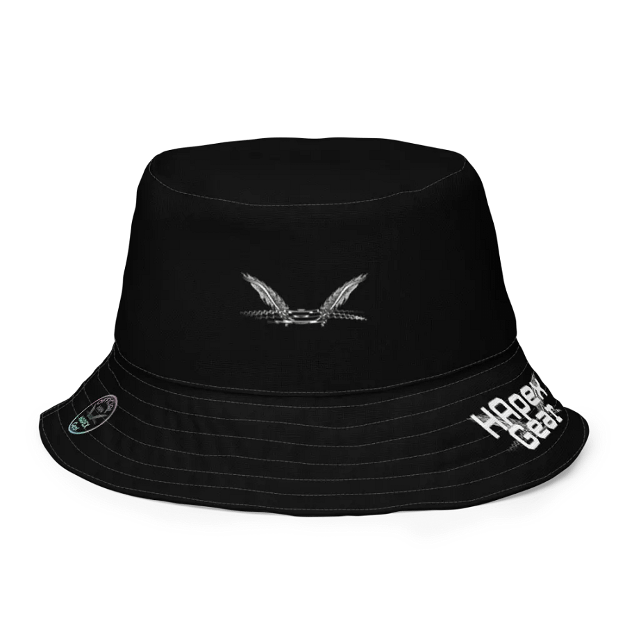 Reversible Bucket Hat - Black - White HApex Gear White Logo product image (6)
