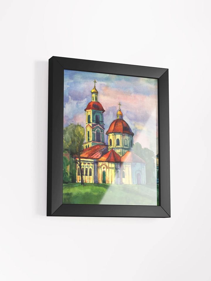 Serene Church Sunset Framed Poster - Historical Temple product image (8)