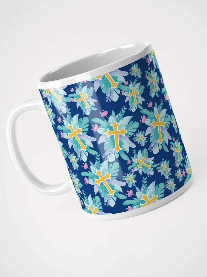 Floral Cross Patterned Mug product image (1)