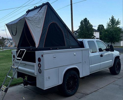 #project #sierralander 1.0 @roofnest #falcon #rooftoptent #overlander #gmc #sierra