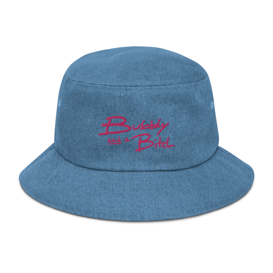 Bubbly and a B*tch (pink) embroidered denim bucket hat product image (28)