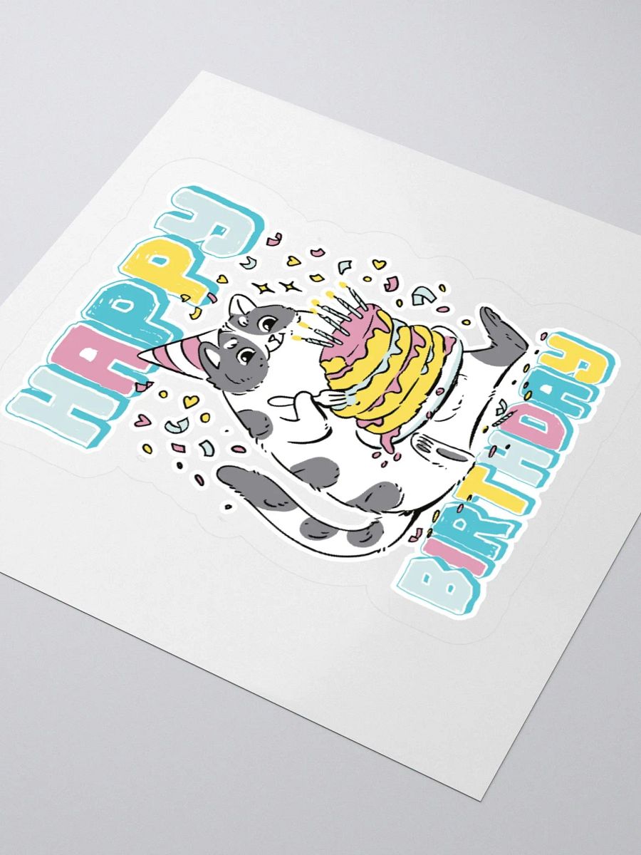 Happy Birthday (Cat With Cake) Sticker product image (3)