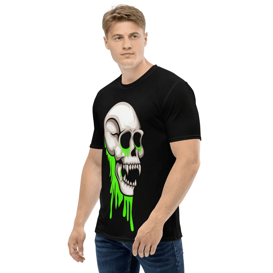 (Silky Feeling) Def-Zombie Skull Shirt - Large Print - Polyester product image (2)