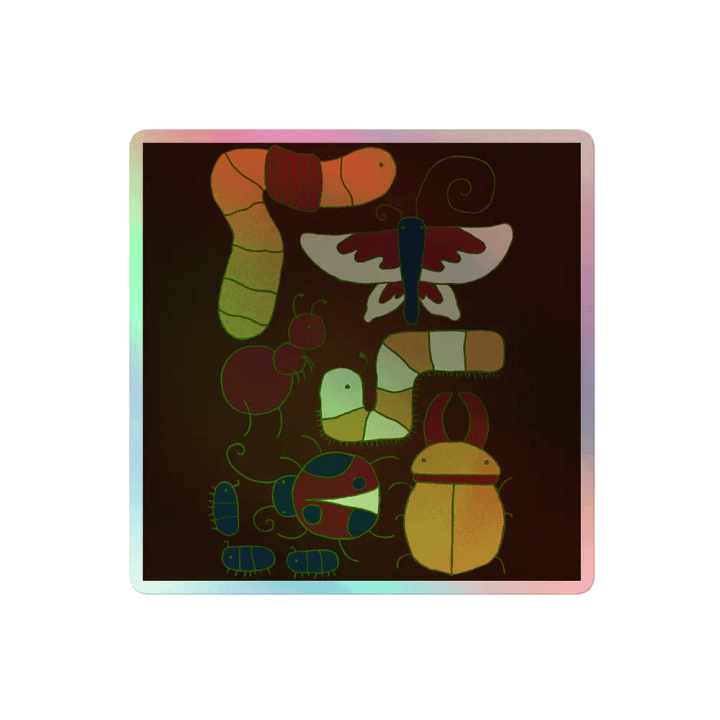 "bugz!" holographic sticker product image (2)
