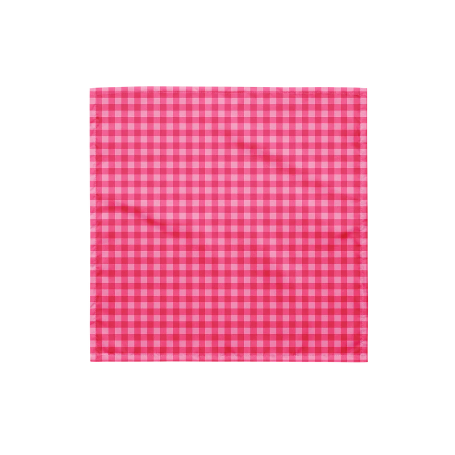 Bright Pink Checkered Plaid Bandana product image (4)