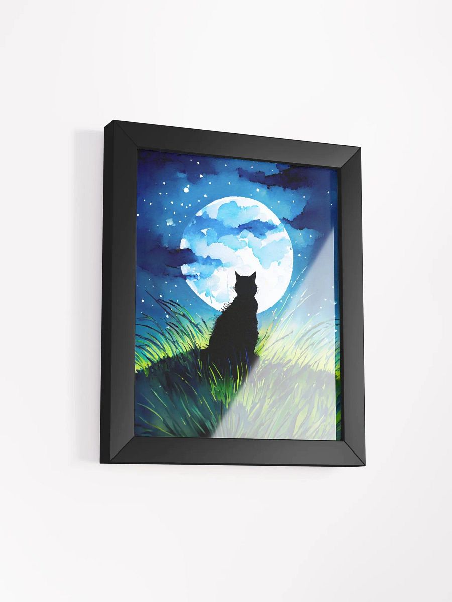 A Cat Sings To The Moon Framed Poster product image (25)