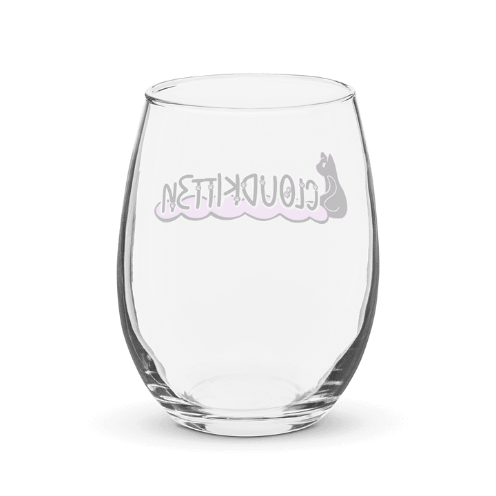 Kitten Logo Stemless Wine Glass product image (2)