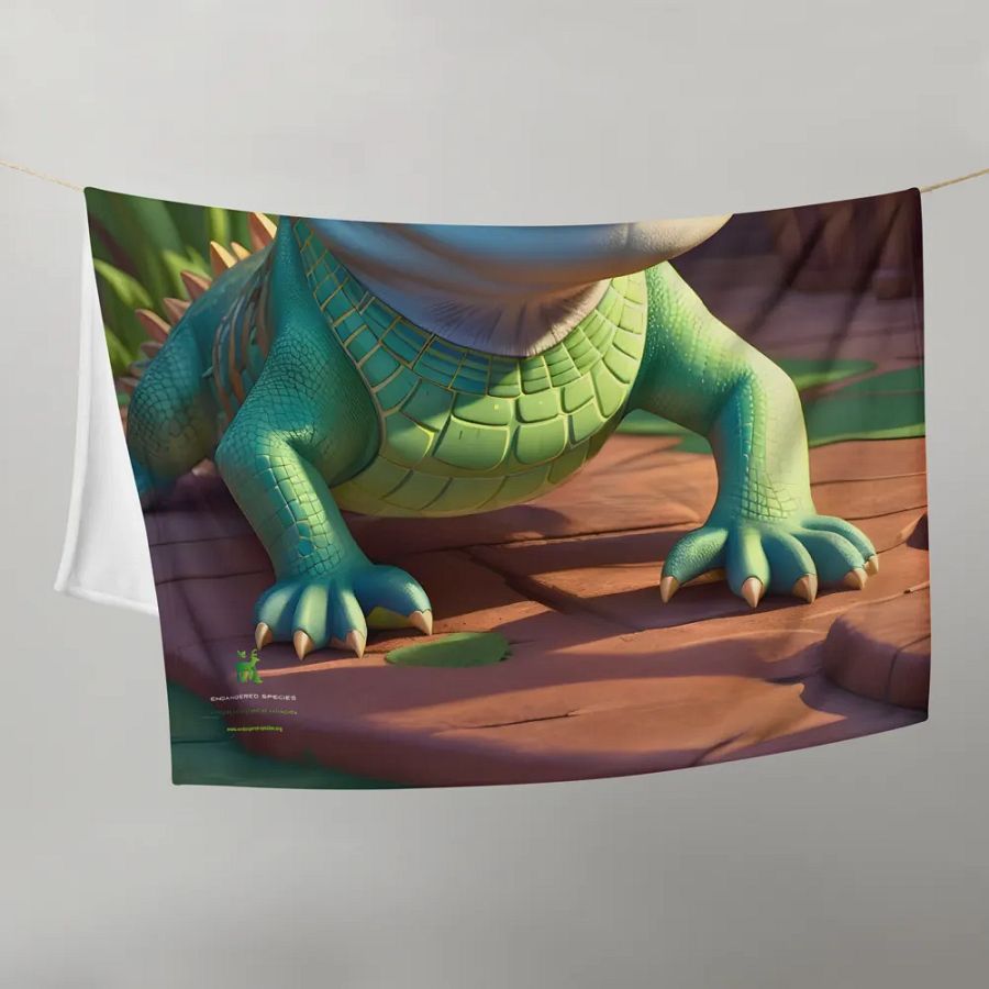 Endangered Species - Mexico - Morelet´s Crocodile Throw Blanket product image (10)