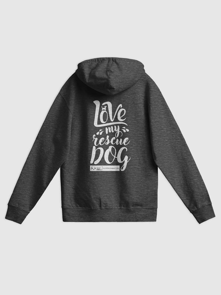 Love My Rescue Dog - Zip-up Hoodie - Dark Gray product image (1)