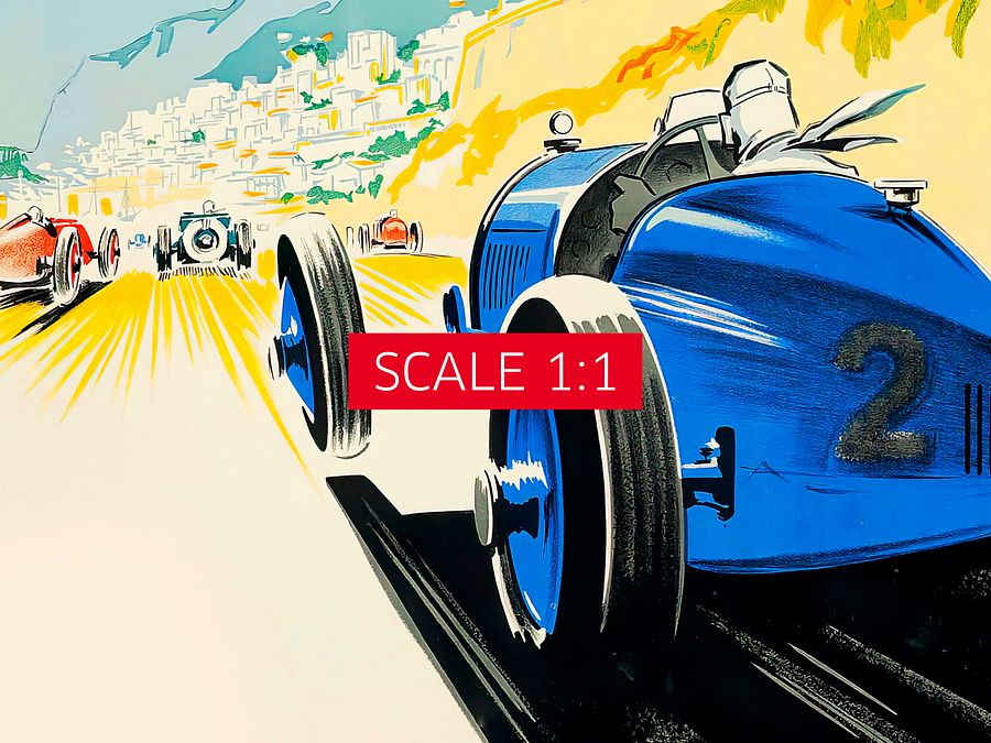 Monaco Vintage F1 Grand Prix, 1933 poster — Vintage Formula 1 poster, Monaco Grand Prix poster, retro travel poster product image (4)