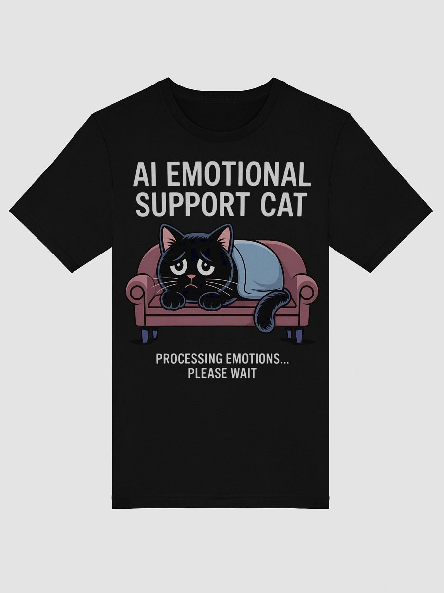 AI Emotional Support Cat Cartoon T-Shirt product image (51)