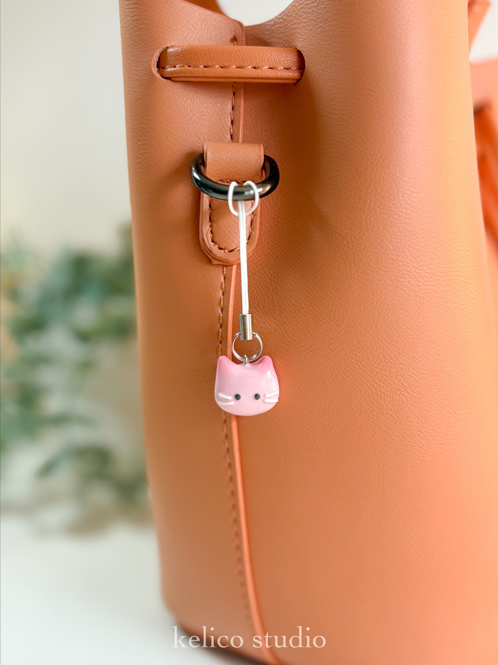 cherry blossom cat • clay charm product image (4)
