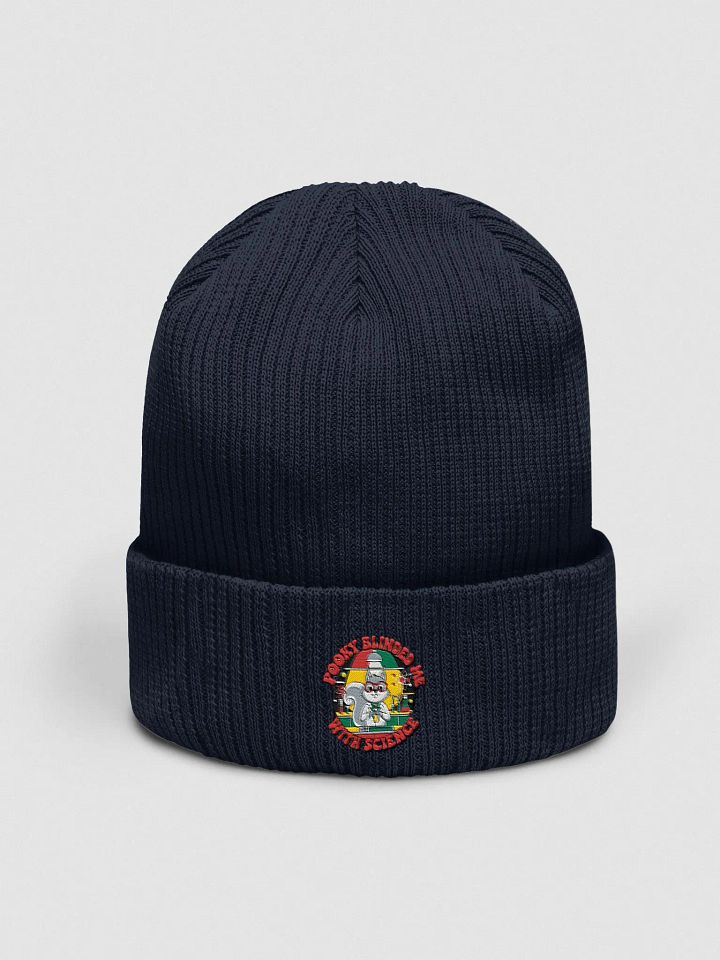 Organic COtton Embroidered Scientific Squirrel Organic Beanie product image (1)
