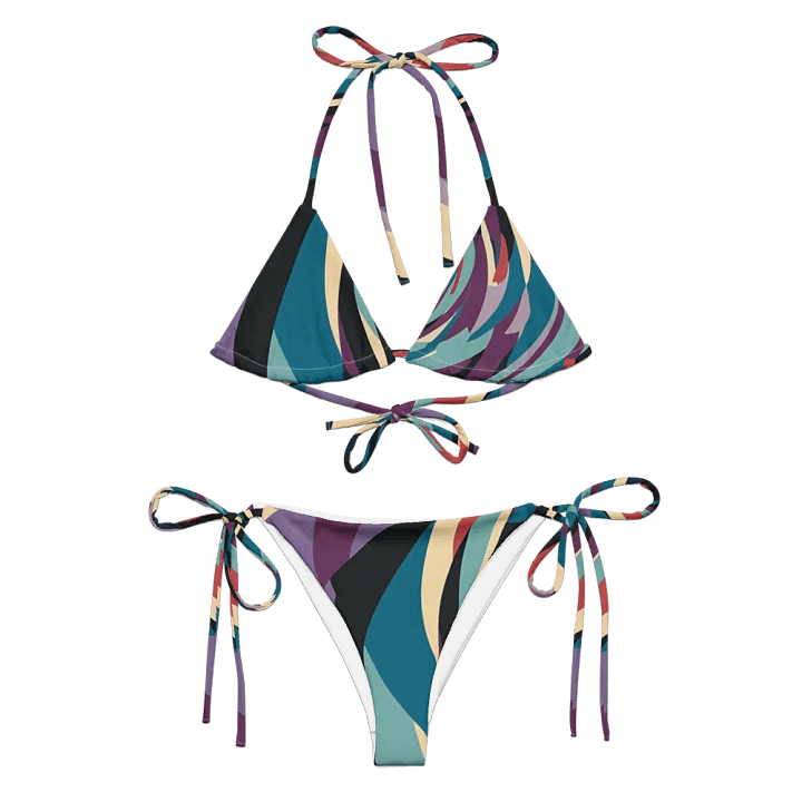 Abstract Lithographic Pattern Design String Bikini - V5 product image (1)
