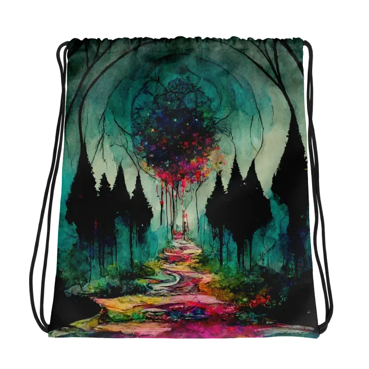 Enchanted Forest All-Over Drawstring Bag product image (1)