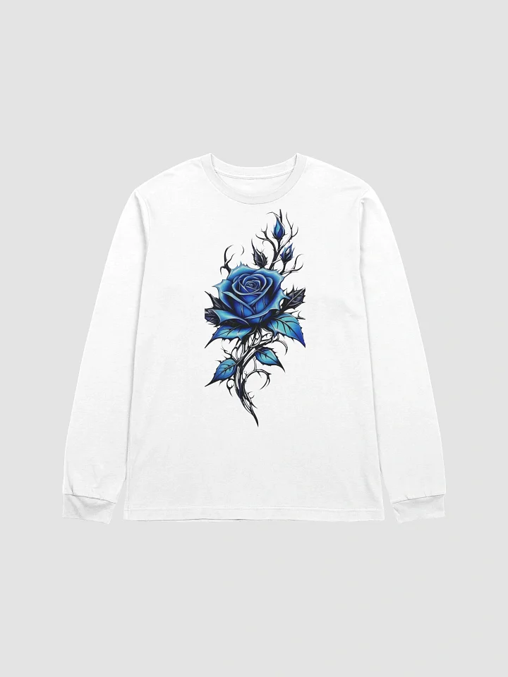 Ethereal Blue Rose Long Sleeve T-Shirt product image (2)