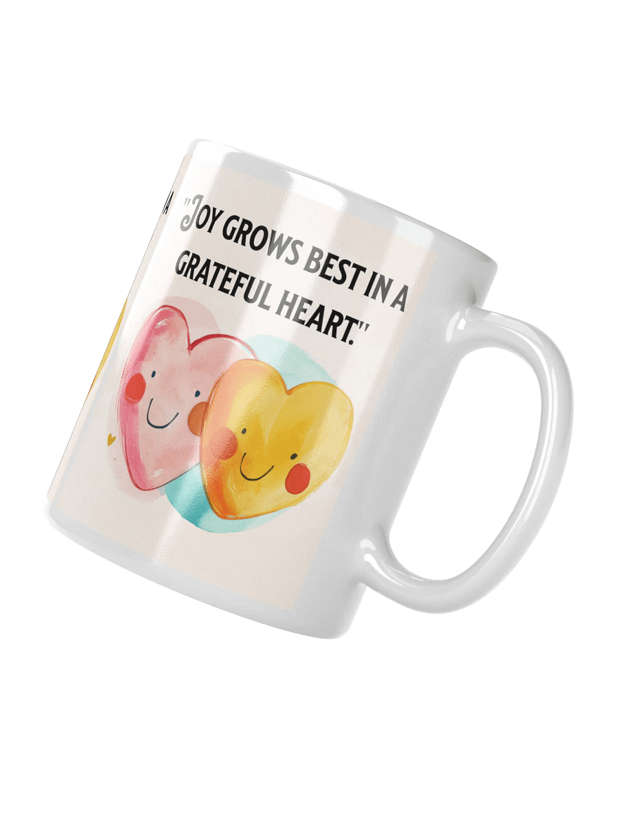 Grateful Hearts White Glossy Mug product image (2)
