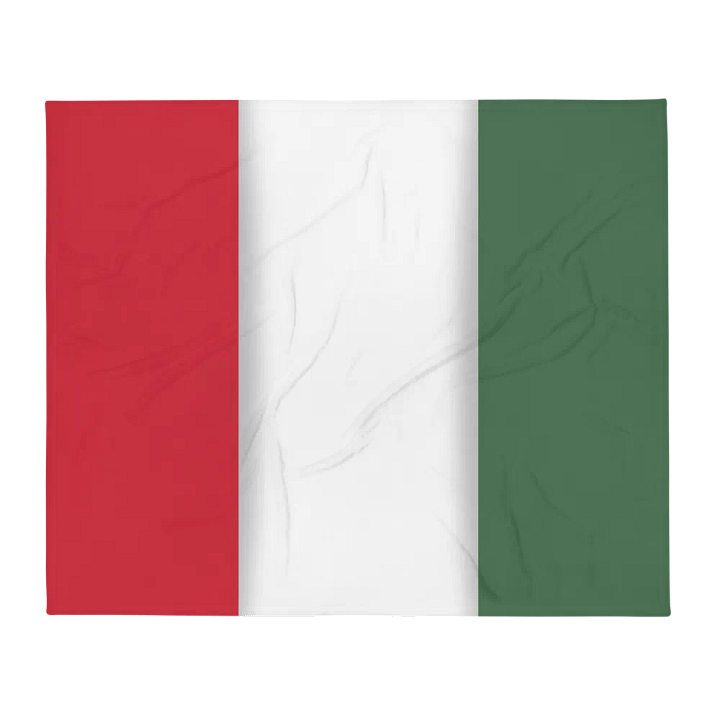 Red White Green Flag Colored Throw Blanket product image (2)