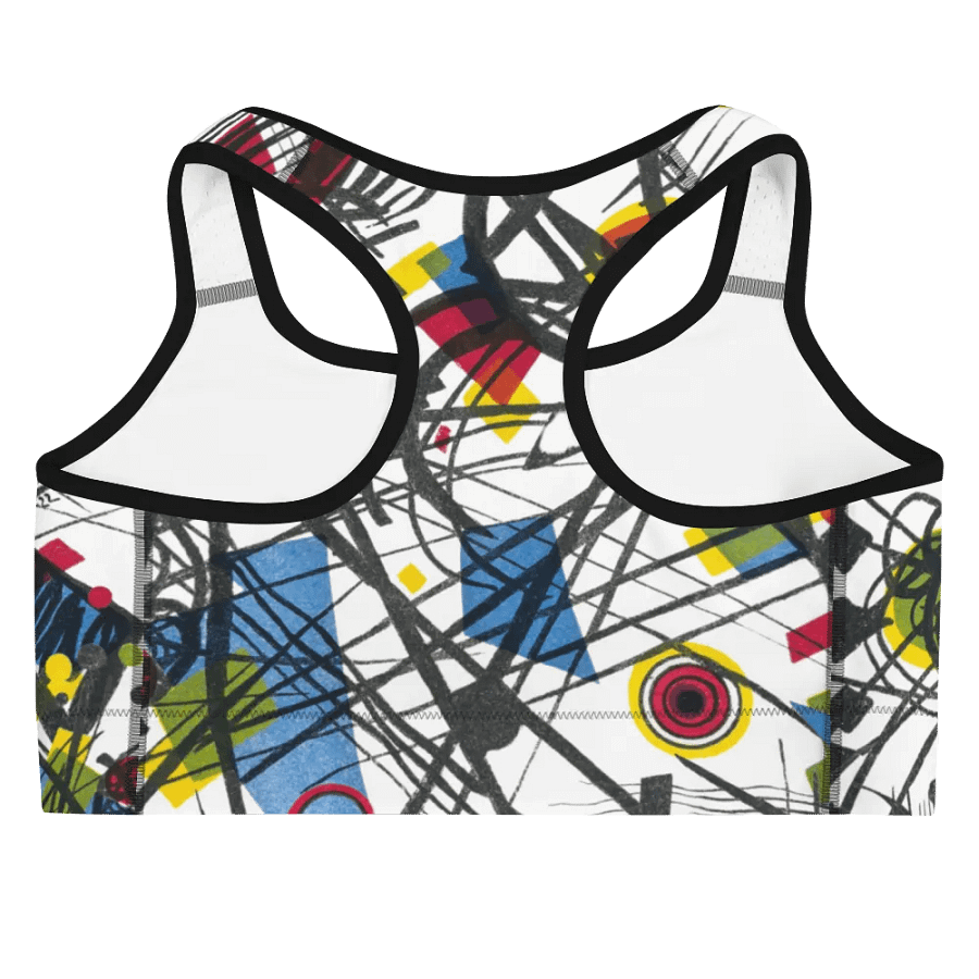 Abstract Lithographic Pattern Design Sports Bra - V3 product image (9)