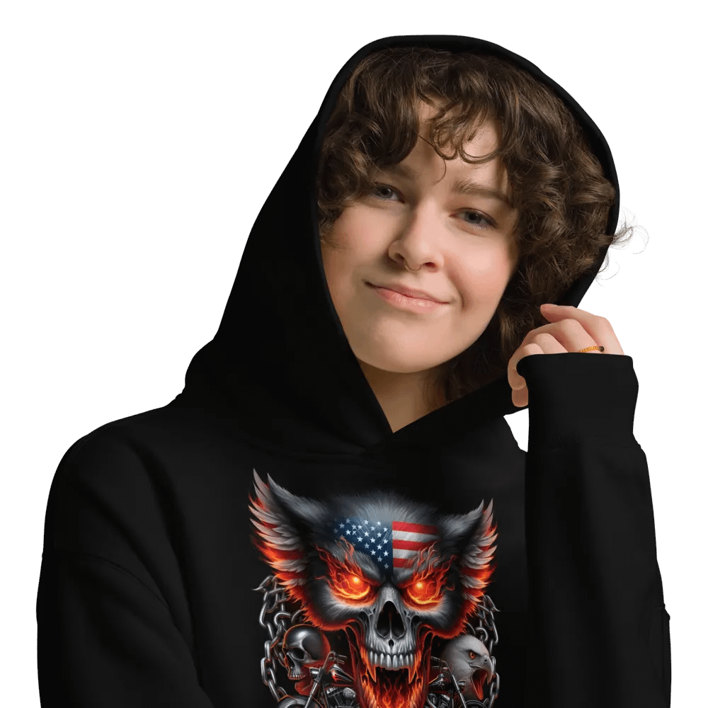 Patriotic Flames Oversized Hoodie #4 product image (9)