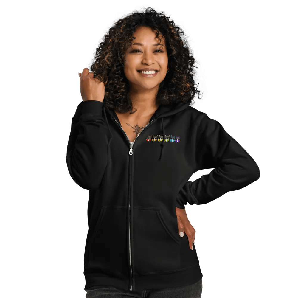 Rainbow Puppers - Unisex Zip Hoodie product image (5)